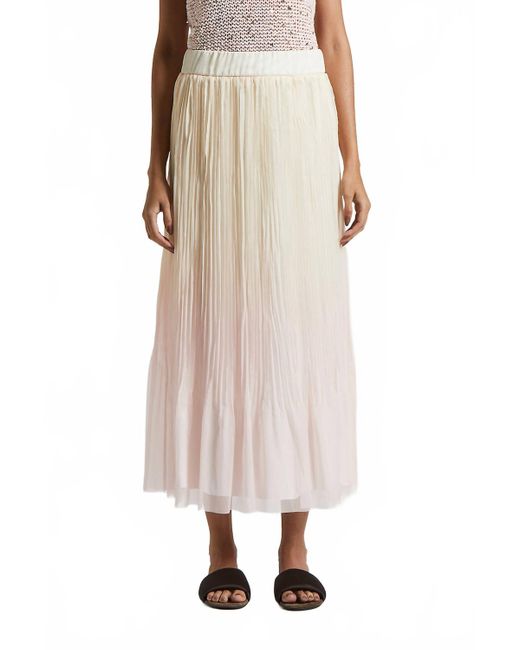 Peserico Natural Peser Pleated Midi Skirt