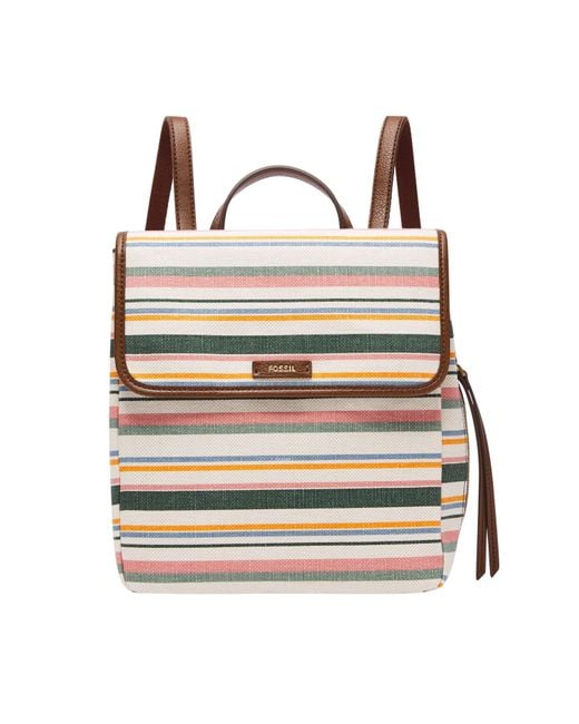 Fossil Claire Cotton Canvas Backpack Lyst