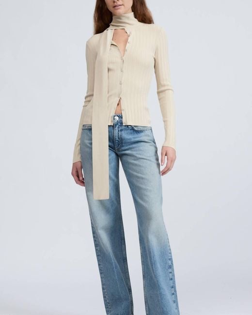 Rag & Bone Blue Gianna Button Up Top