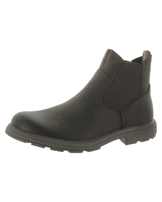 Ugg Brown Biltmore Leather Pull On Chelsea Boots for men