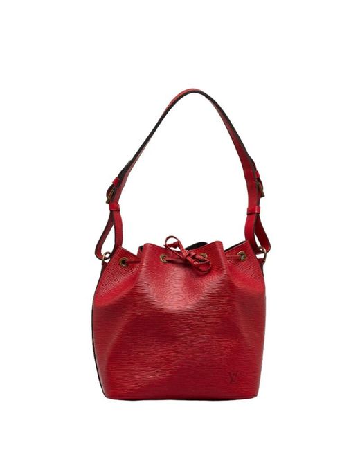 Louis Vuitton Red Leather Tote Bag (pre-owned)