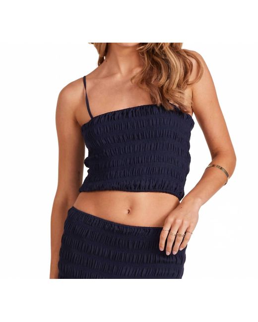 Bobi Blue Smocked Cami Top