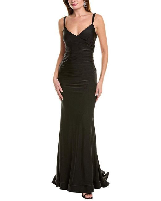 Issue New York Black Strappy Gown