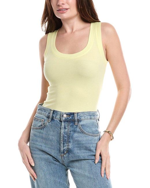 FAVORITE DAUGHTER Women's Blue The Ribbed Tank