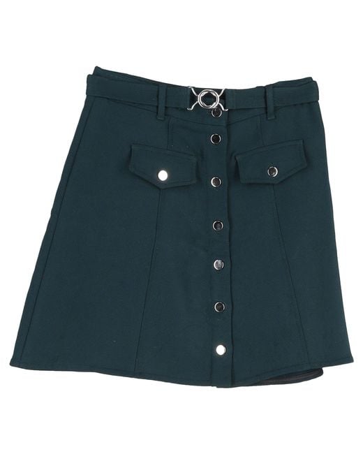 Maje Blue Jibrali Buttoned Mini Skirt