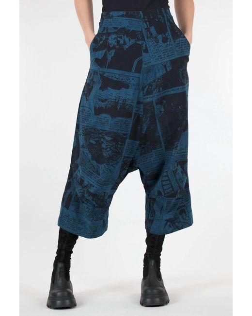 Rundholz Sig Stretch Extended-rise Trouser In Ink Comic in Blue