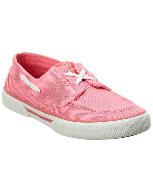 Sperry Top-Sider Pink Pier Wave Heavy Twill Boat Shoe