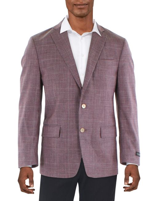 Lauren by Ralph Lauren Purple Classic Fit Long Sleeve Two-button Blazer for men