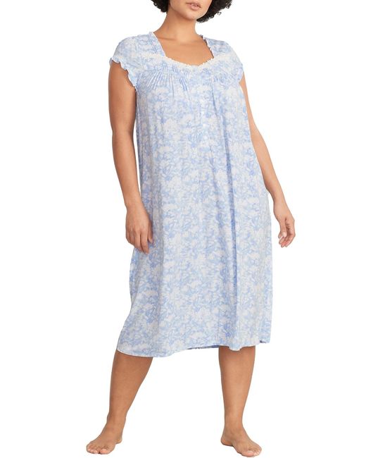 Eileen West Blue Waltz Modal Knit Nightgown