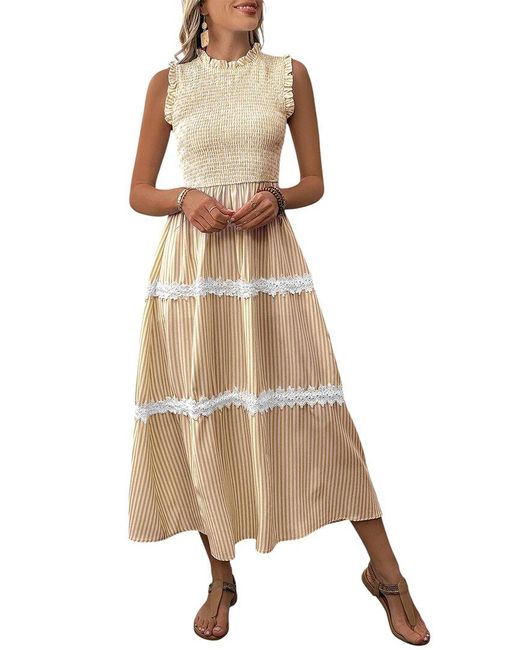 CHARLOTTE GREEN Natural Midi Dress