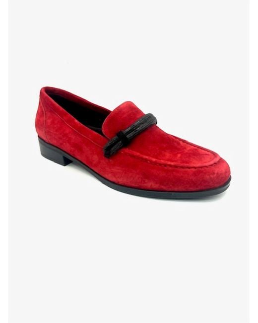 Vaneli Red Karida Suede Loafer