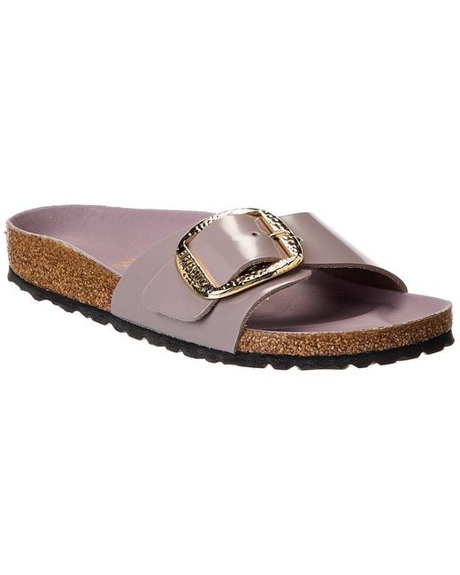Birkenstock Brown Madrid Narrow Big Buckle Patent Sandal