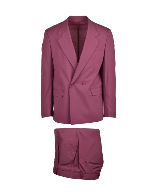 MARSĒM Purple Virgin Wool Polyester Elastane Suit for men