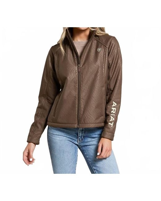 Ariat Brown Softshell Faux Leather Jacket