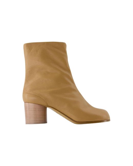 Maison Margiela Natural Tabi H60 Ankle Boots - - Leather - Nude