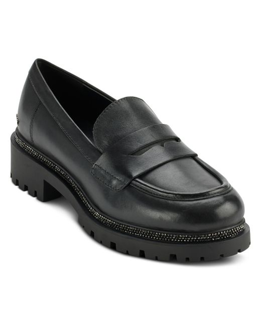 DKNY Black Rudy Comfort Insole Leather Loafers