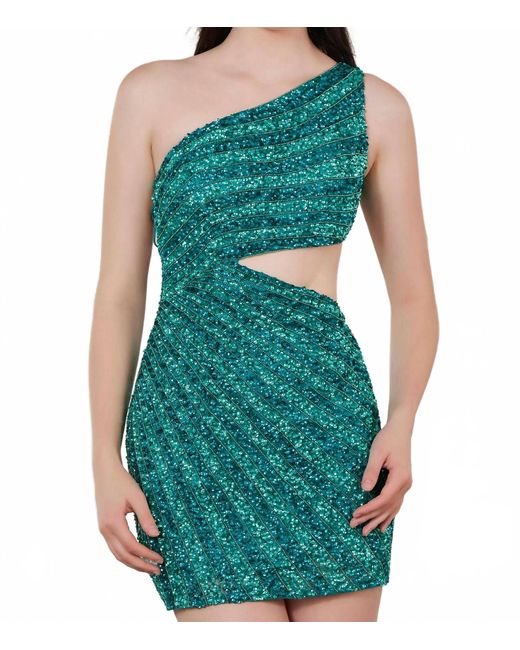 sequin gold cocktail dress Long-Sleeve Short Party Inseam:37