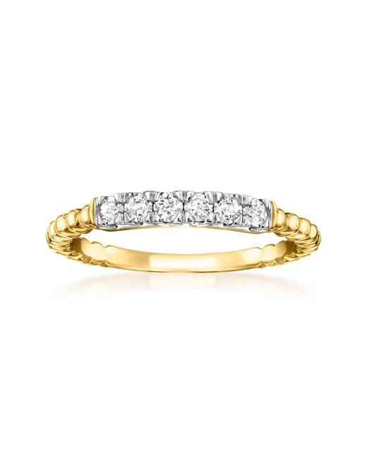 Ross-Simons Metallic Diamond Beaded Ring