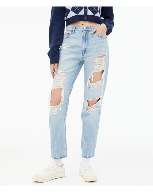 Aéropostale Denim High-rise Mom Jea in 