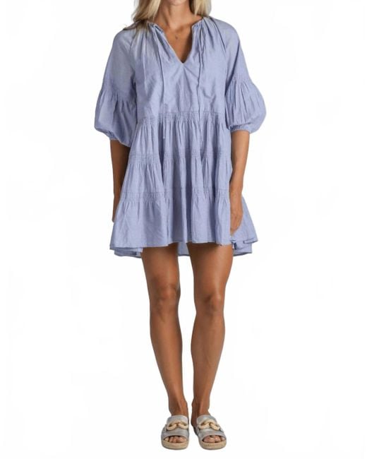 Apiece Apart Blue Cefalu Mini Dress