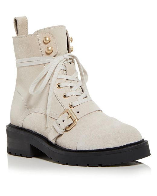 AllSaints Natural Donita Leather Suede Ankle Boots