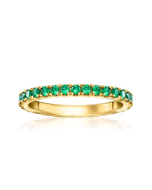 RS Pure Green By Ross-Simons Lab-Grown Emerald Eternity Band