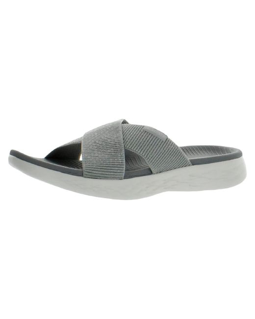 Skechers On The Go 600 Slip On Outdoors Slide Sandals in Gray | Lyst