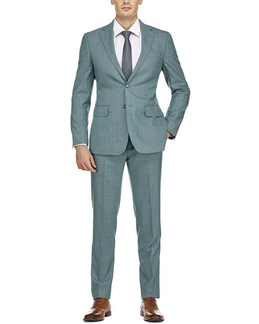 English Laundry Blue Wool-blend Suit for men