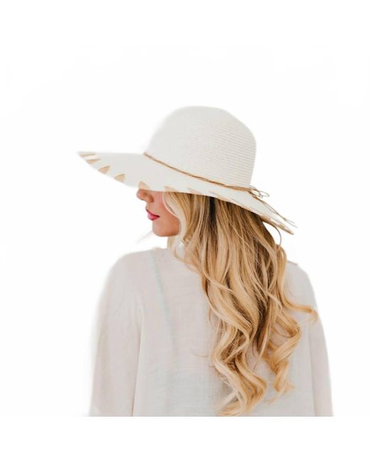 Pretty Simple White Surfs Up Straw Sun Hat