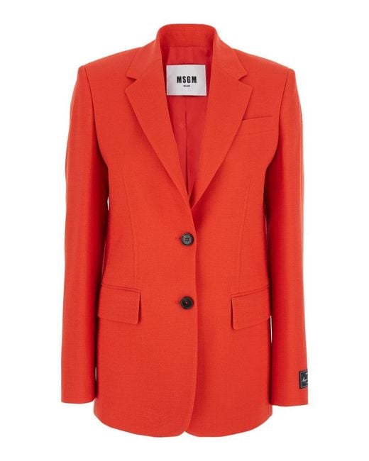 MSGM Tailored Viscose Blend Jacket