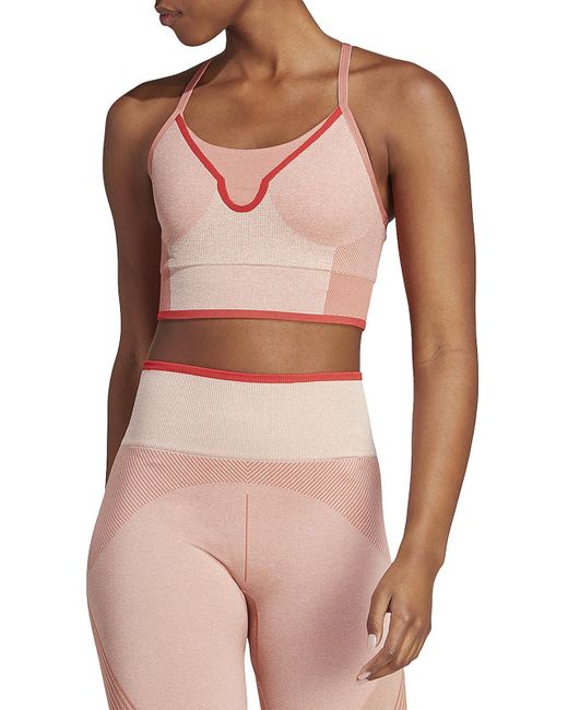 Adidas By Stella McCartney Pink Fitness Activewear Sports Bra