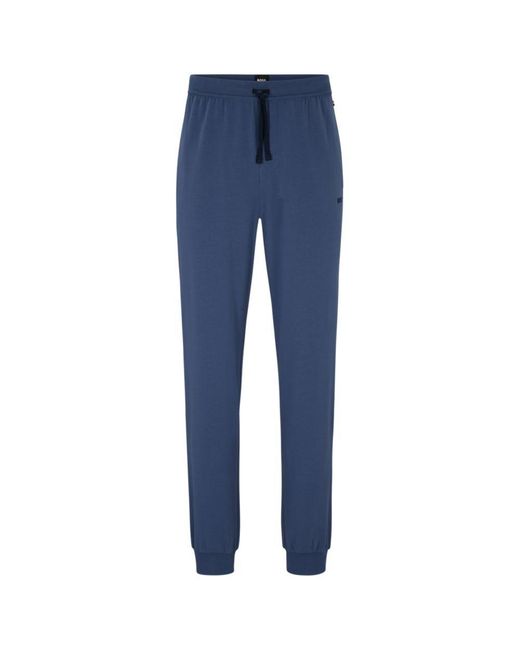 BOSS by HUGO BOSS Stretch-cotton Tracksuit Bottoms With Embroidered Logo in  Blue for Men | Lyst