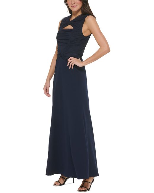 DKNY Blue Tulle Polyester Evening Dress