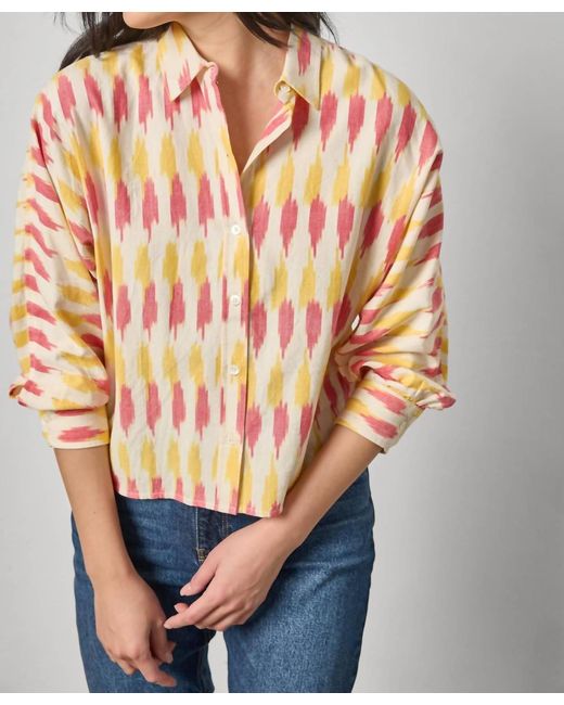 Lilla P Orange Dolman Button Down Top