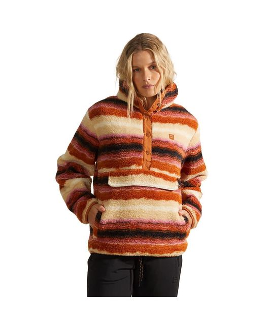Billabong Orange Switchback Pullover Fleece
