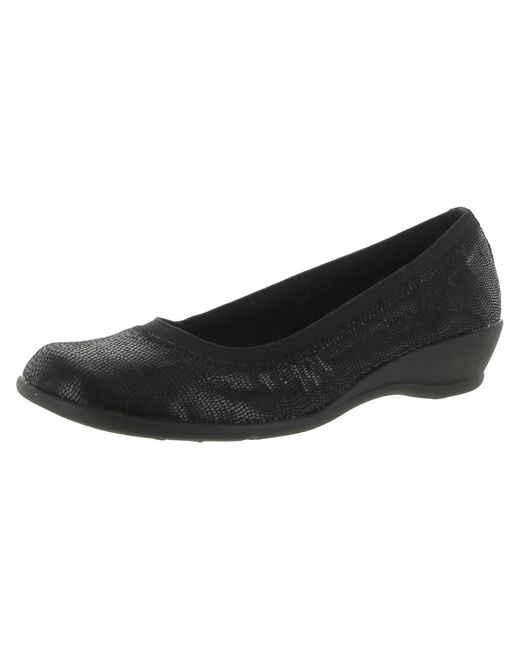 Hush Puppies Black Rogan Shimmer Wedge Round-toe Shoes