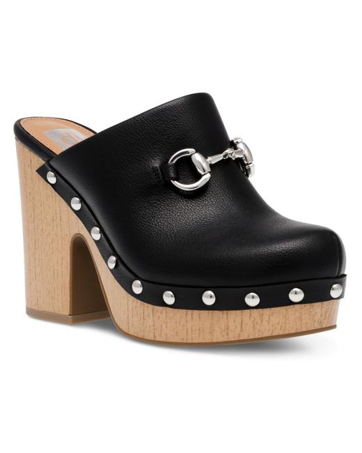 DV by Dolce Vita Black Chrissy Faux Leather Studded Mules