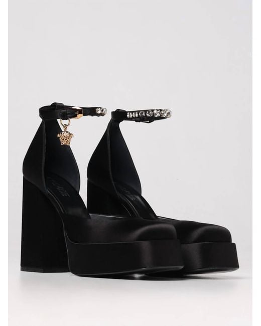 Versace Black Decolette Platform Heel