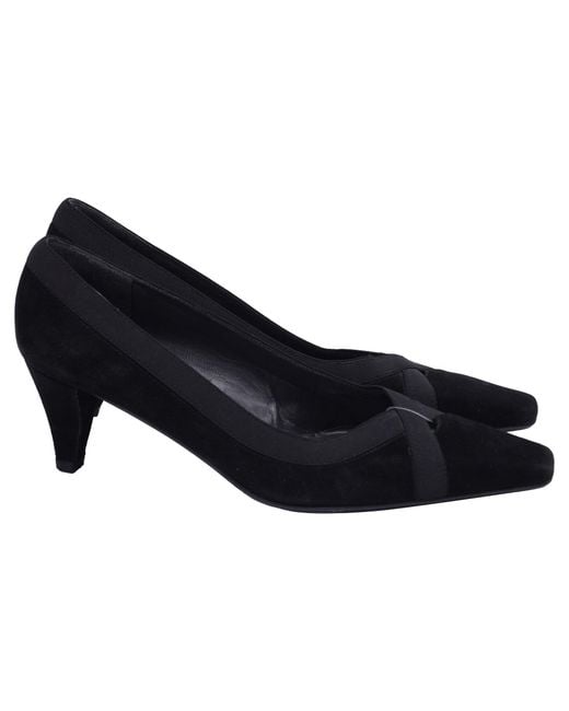 Stuart Weitzman Blue Keyhole Accent Pumps