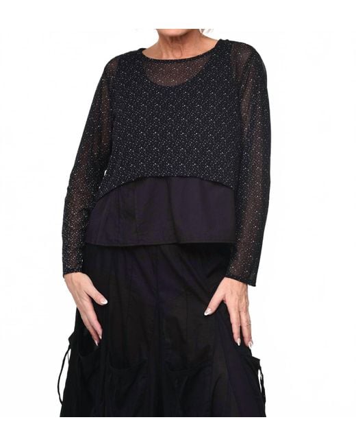 Tulip Clothing Black Arabella Topper
