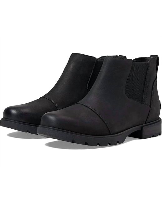 Sorel Black Emelie Iii Chelsea Boots