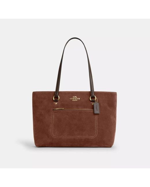 COACH Brown Station Tote Bag