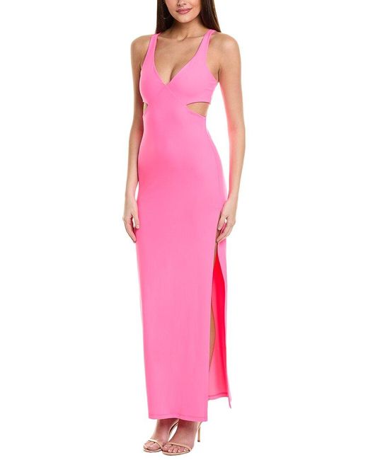 Susana Monaco Pink Side Open Tank Maxi Dress