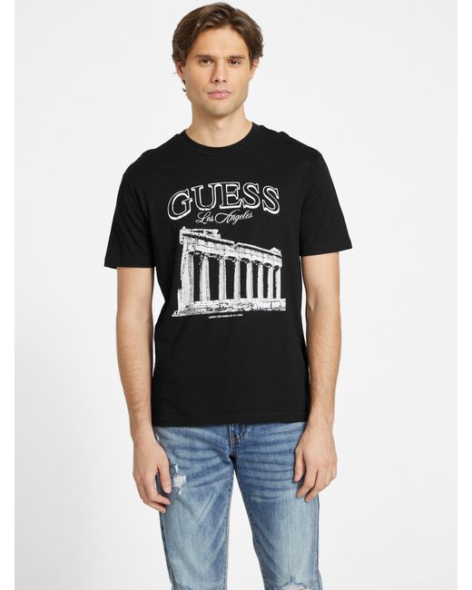 Guess Factory Black Magnus Graphic Tee for men