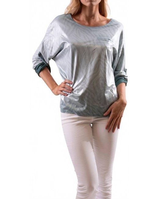 Gigi Moda Black Amy Metallic Zebra Sweater