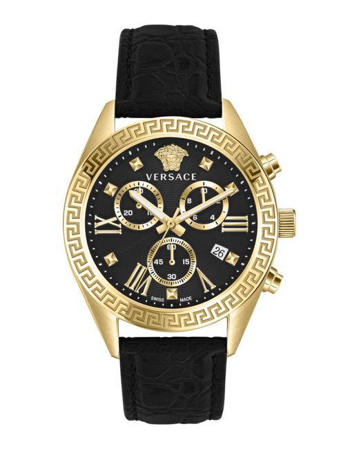 Versace Black Greca Chrono Watch