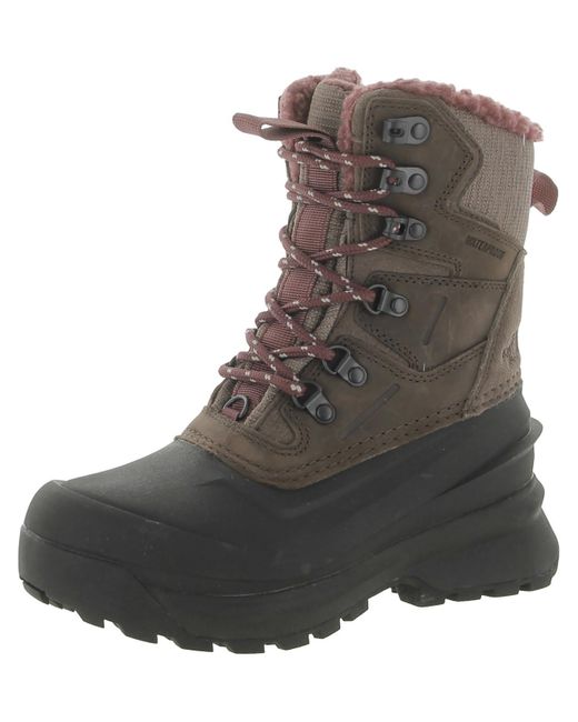 The North Face Gray Chilkat V Leather Outdoor Hiking Boots