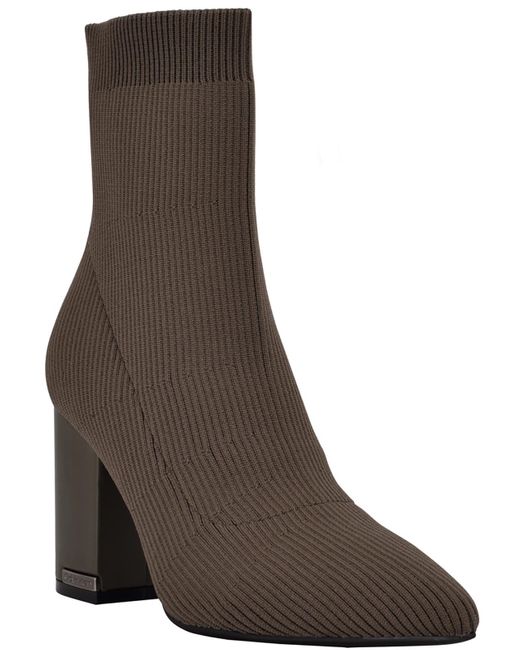 Calvin Klein Black Mirela Pointed Toe Slip On Booties