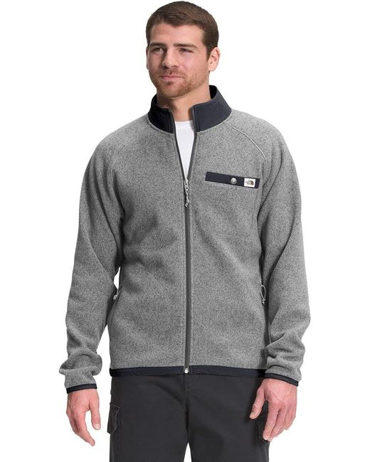 The North Face Gordon Lyons Jacket Full Zip Fleece Sweater App523 in Gray for Men Lyst