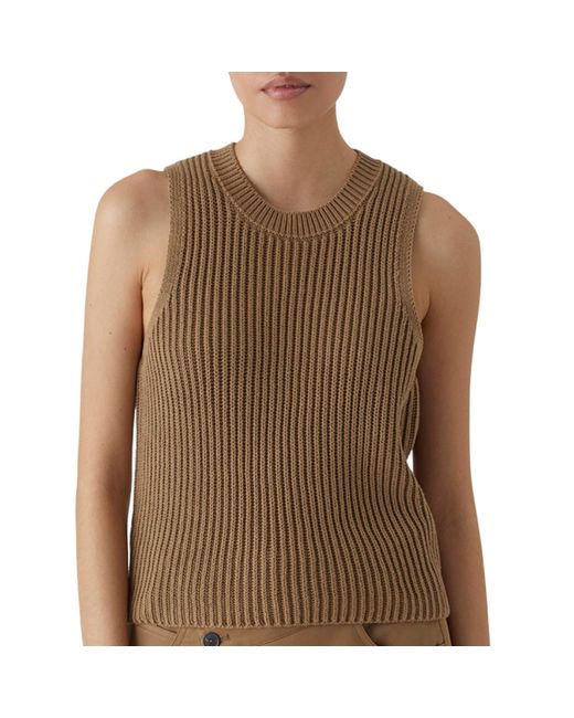Closed Brown Short Sleeved Knit Top